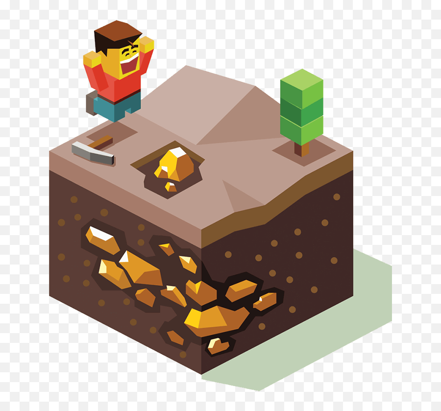 Jse Miner - Gold Mine Isometric Emoji,Miner Logos