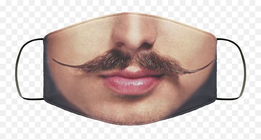 Man With Moustache Funny Face Mask Face Mask Emoji,Crazy Face Png