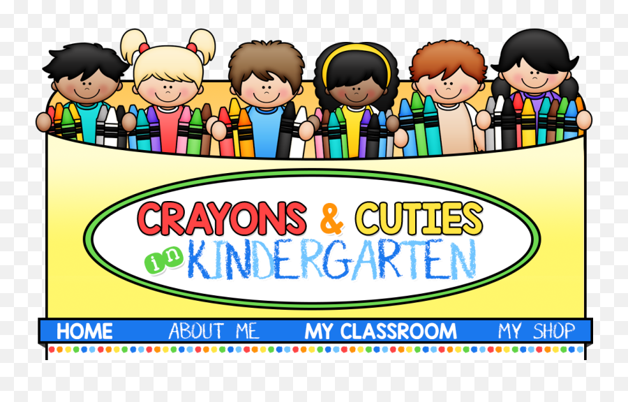 Crayons U0026 Cuties In Kindergarten - Cartoon Transparent Png Emoji,Candy Cane Border Png