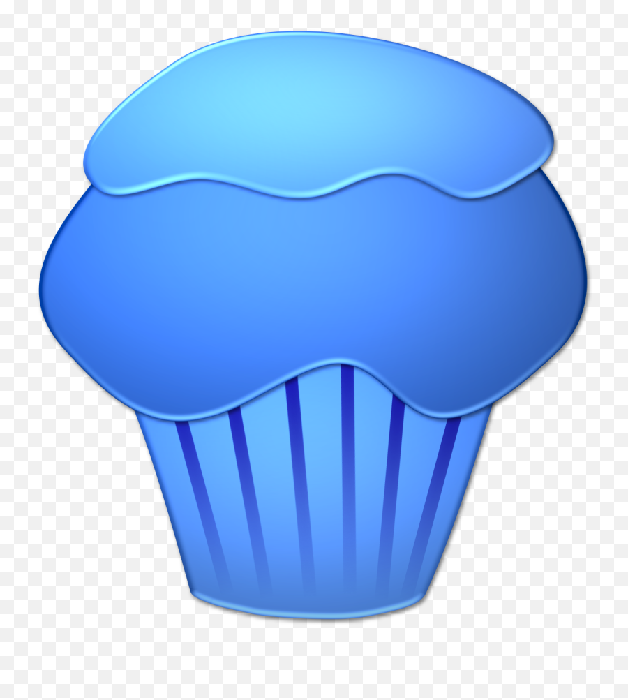 Blue Cupcake Clip Art Transparent Png - Clipart Blue Cupcake Emoji,Cupcake Clipart
