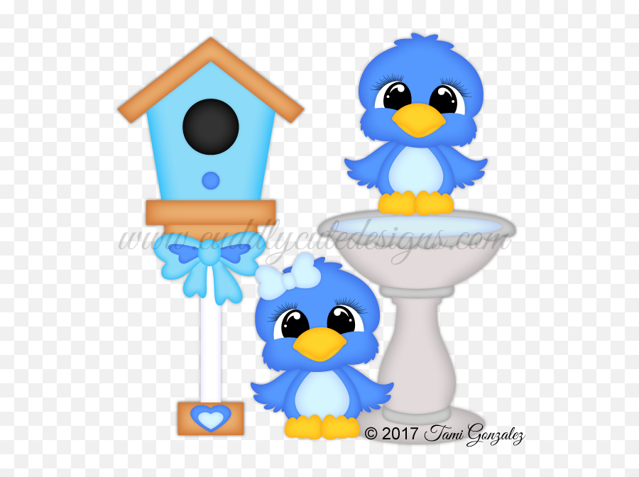 Cutiekins - Blue Birds Emoji,Bluebirds Clipart