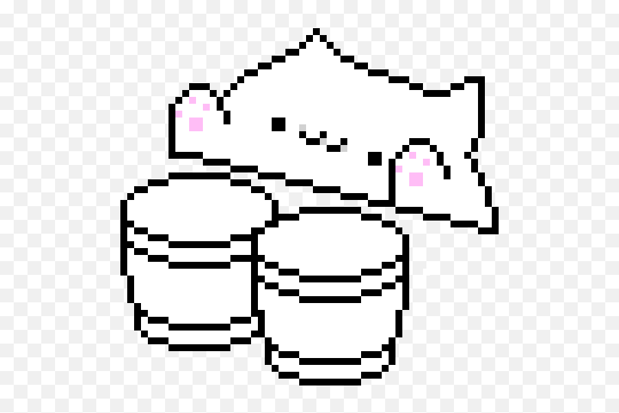 Bongo Cat - Bongo Cat Pixel Art Emoji,Bongo Cat Png