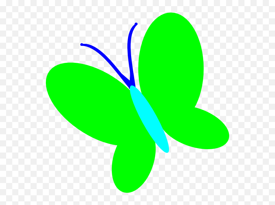 Butterfly Green Clip Art - Green Clip Art Butterfly Emoji,Green Clipart