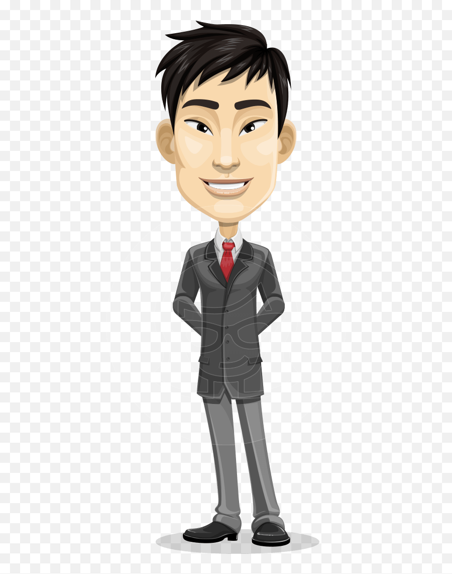 Download The Classic Asian Businessman - Asian Man Cartoon Chinese Man Clipart Emoji,Character Png
