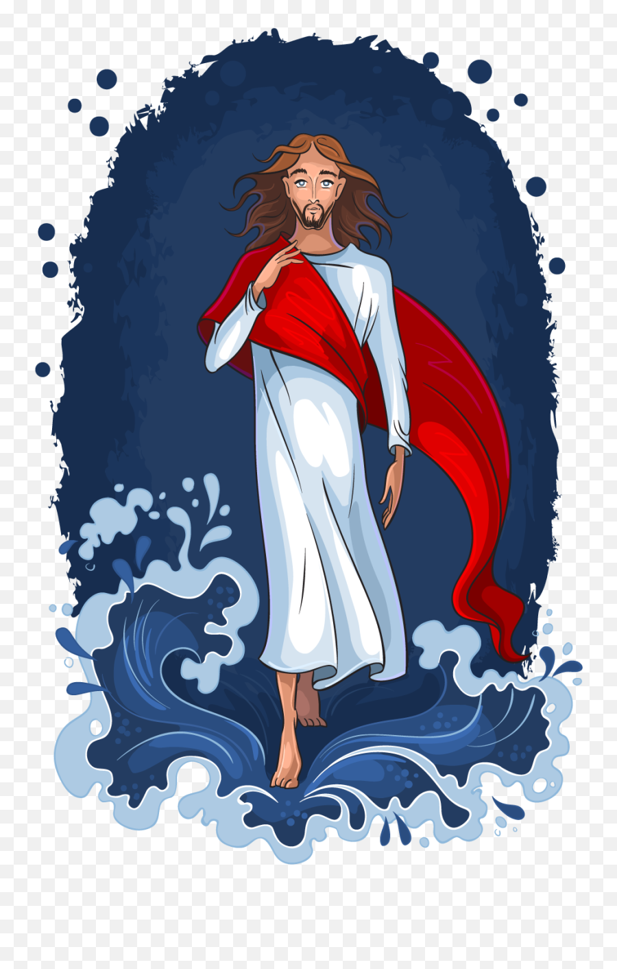 Download Photography Back Illustration Jesus Vector Waves - Yesus Is Risen Vector Emoji,Resurrection Clipart