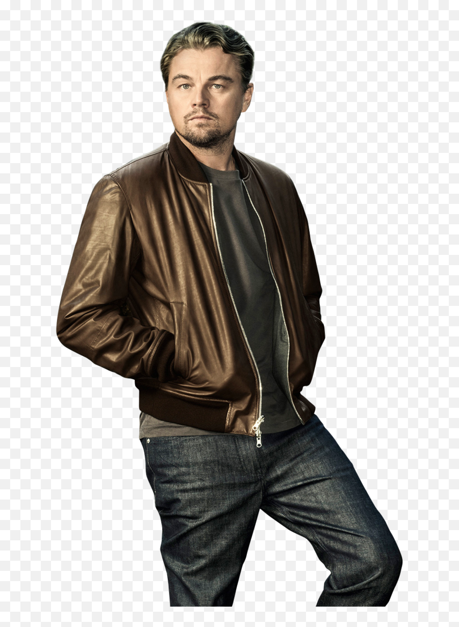 Actor Png Photo - Leonardo Dicaprio Png Clipart Full Size Emoji,Leather Jacket Clipart