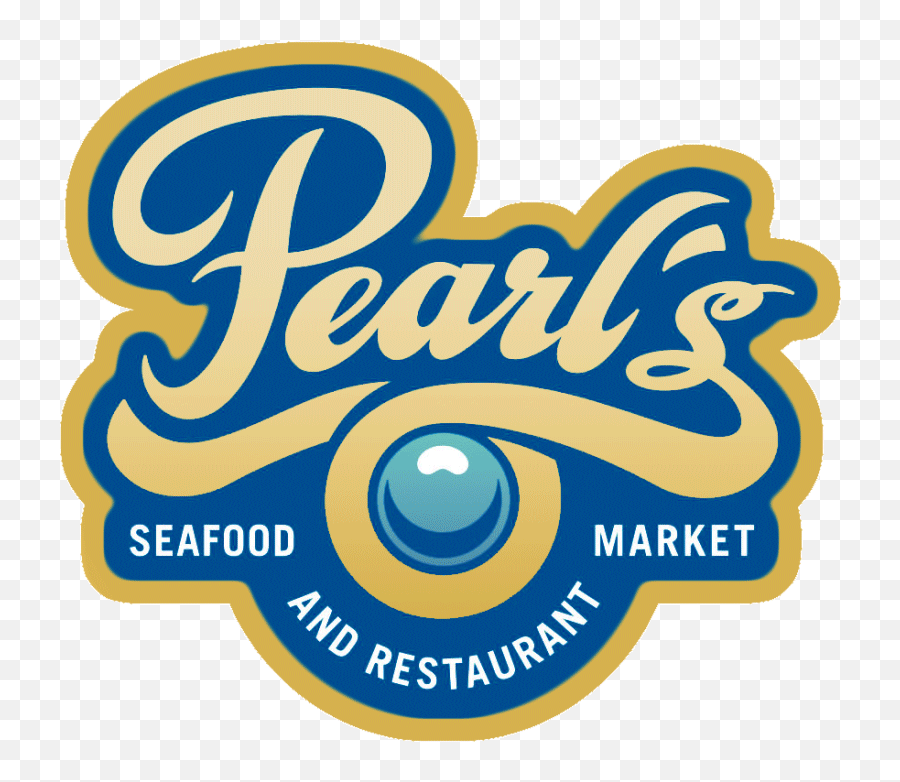 Pearlu0027s Seafood Restaurant On Behance Emoji,Blue And Gold Logo