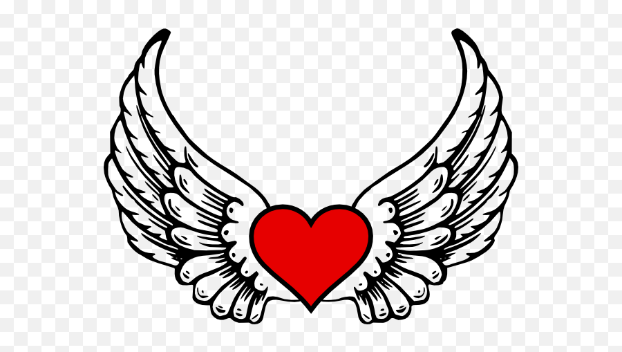 Library Of Angels Hearts Vector Royalty Free Stock Png Files - Angel Wings With Heart Emoji,Angel Wings Clipart