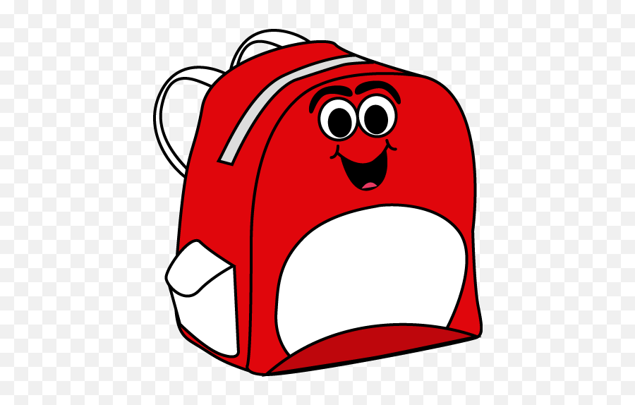 School Supplies Clip Art - Cartoon School Bag Clipart Emoji,School Supplies Clipart