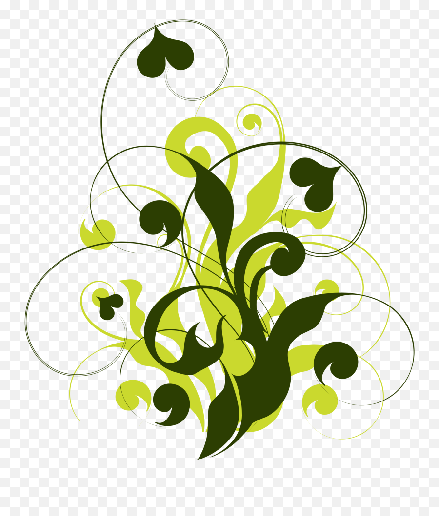 Download Hd Clipart Floral Flourish 4 Paint Splatter - Green Transparent Paint Splatter Emoji,Flourishes Clipart