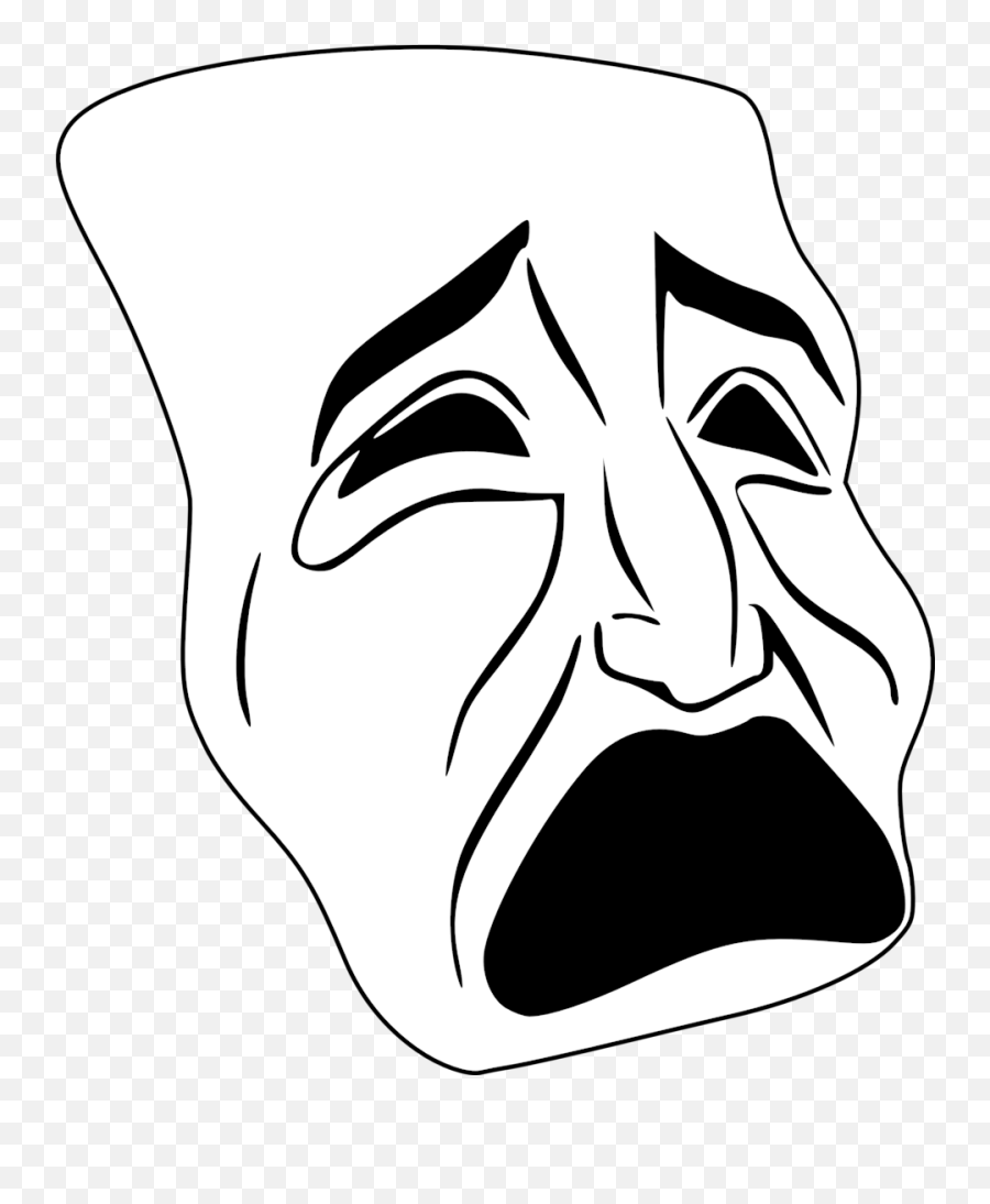 Drama Masks Free Stock - Tragedy Mask Clip Art Transparent Tragedy Mask Clipart Emoji,Drama Clipart