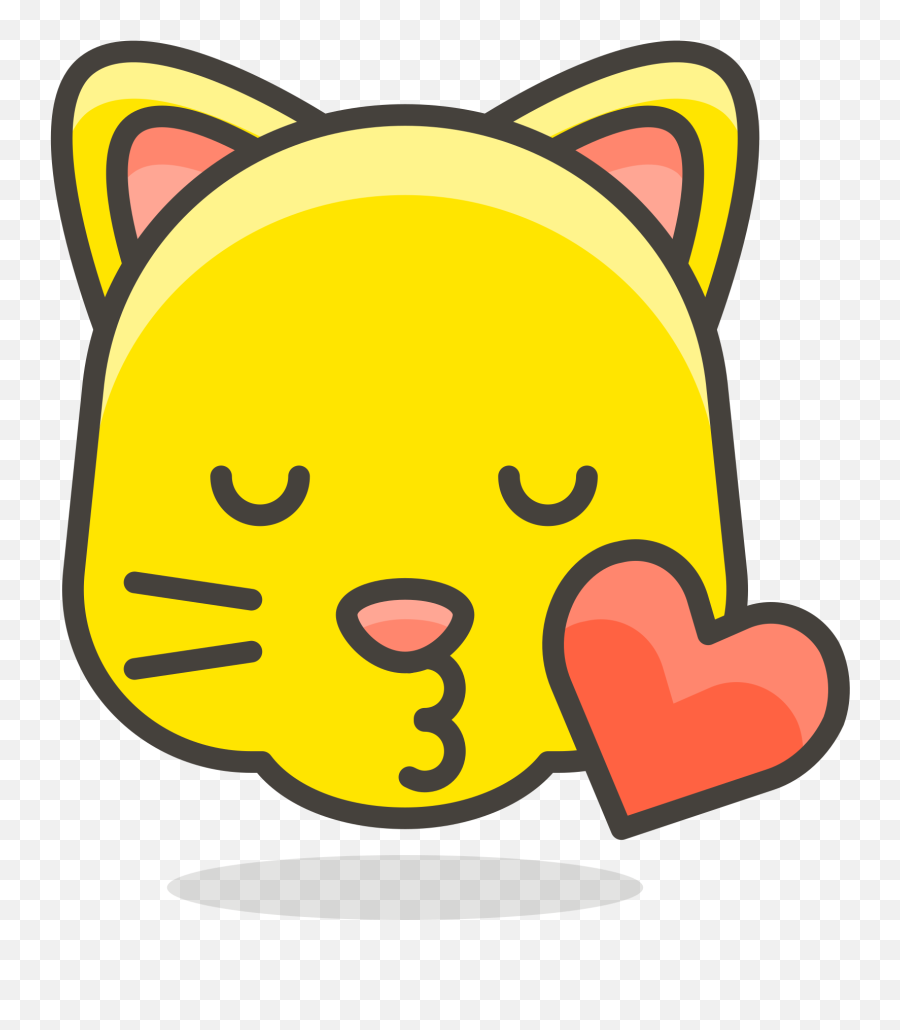 File101 - Kissingcatfacesvg Wikimedia Commons Cat Crying Icon Emoji,Cat Face Png