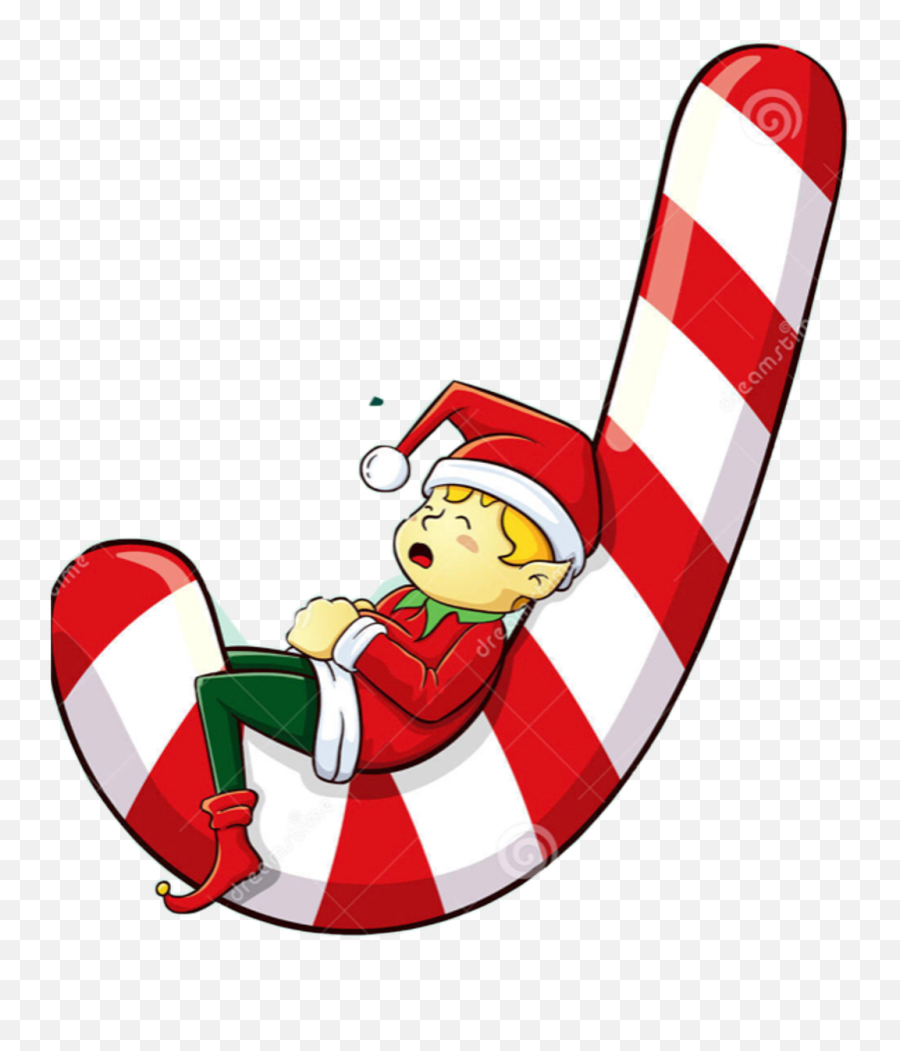 Download Sccandycanes Sticker - Christmas Elf Sleeping Candy Cane Elf Sleeping Emoji,Sleeping Clipart