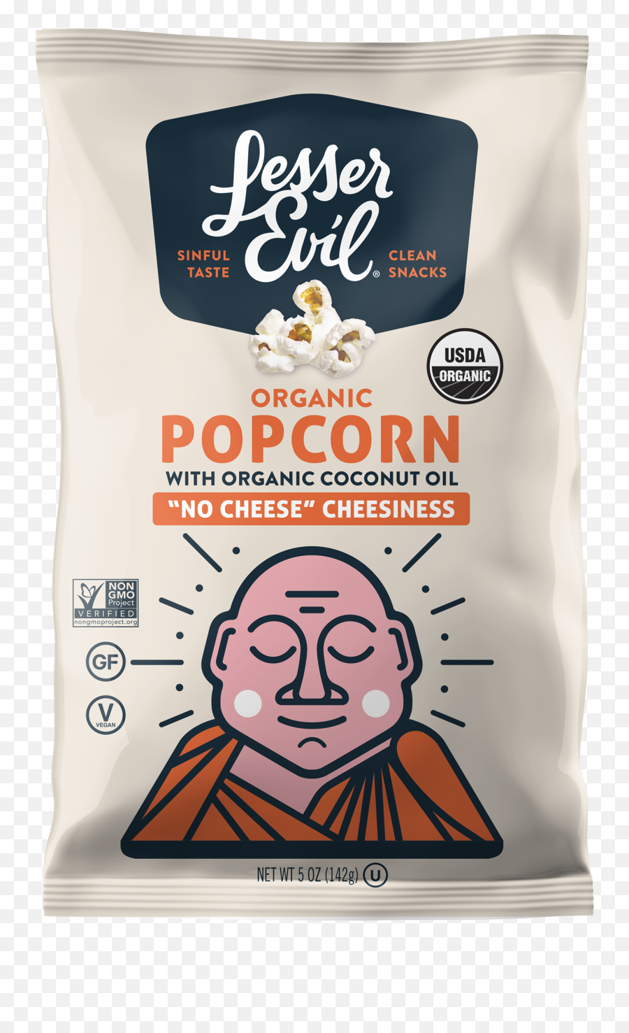 Lesser Evil Snacks - Lesser Evil Himalayan Pink Popcorn Emoji,Non Gmo Project Logo