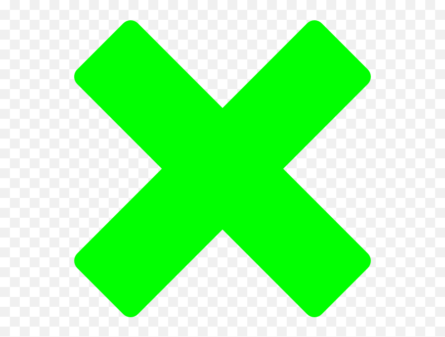 Green X Clip Art At Clker - Green X Clipart Emoji,X Clipart
