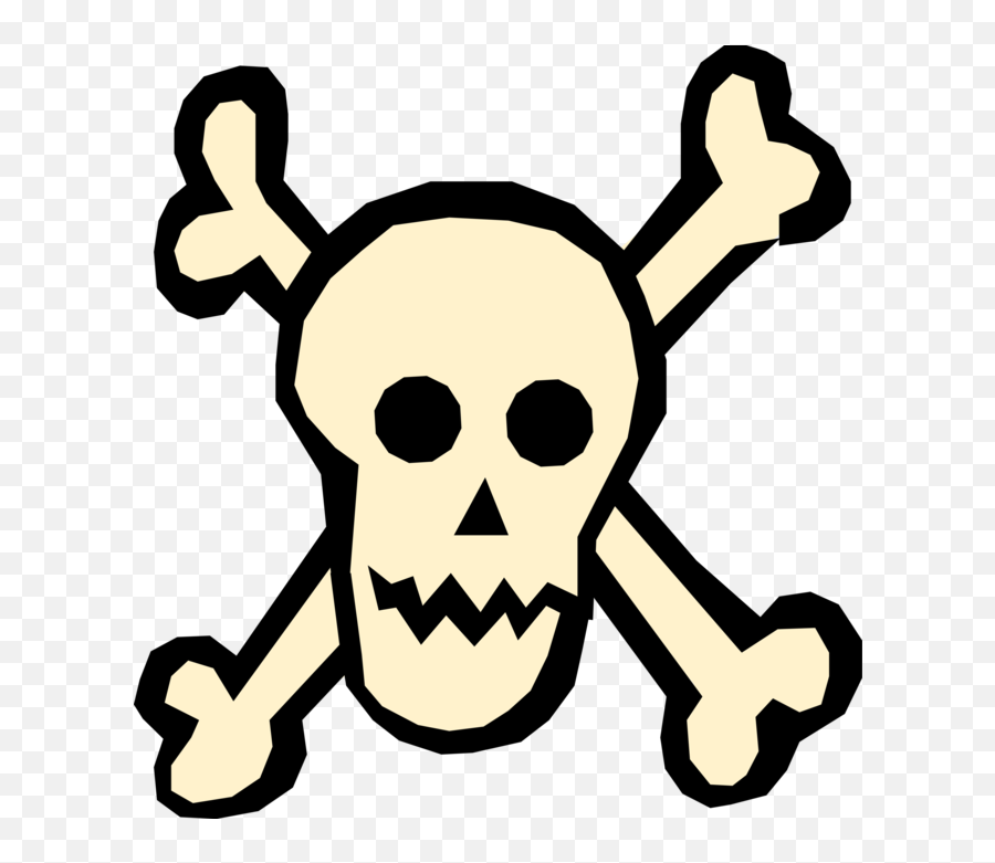 Transparent Skull And Crossbones Icon Png - Illustration Emoji,Skull Icon Png
