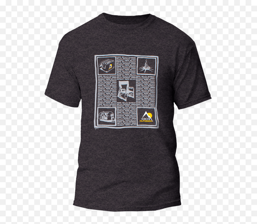 Rock Relax Repeat Short Sleeve T - Shirt Emoji,T Shirt Logo Size