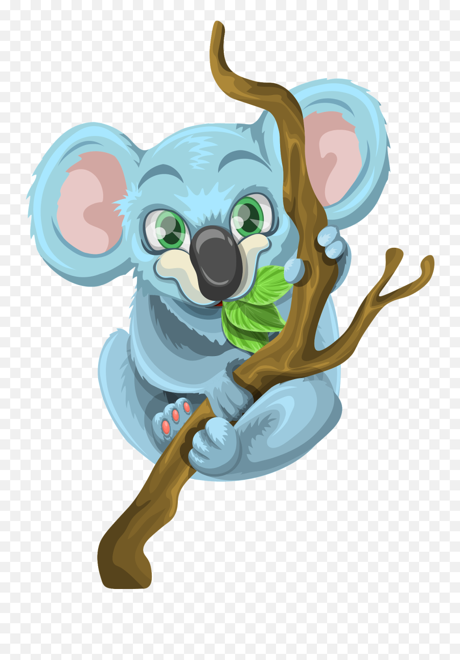 Koala Hugging Tree Clipart - Gambar Animasi Koala Lucu Emoji,Koala Clipart