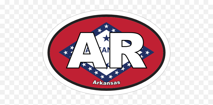 Arkansas Ar State Flag Oval Sticker Emoji,Arkansas Clipart