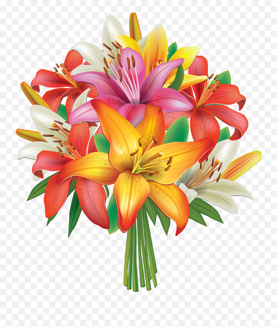 Free Flower Bunches Cliparts Download Free Clip Art Free - Clipart Flower Bouquet Png Emoji,Flowers Clipart