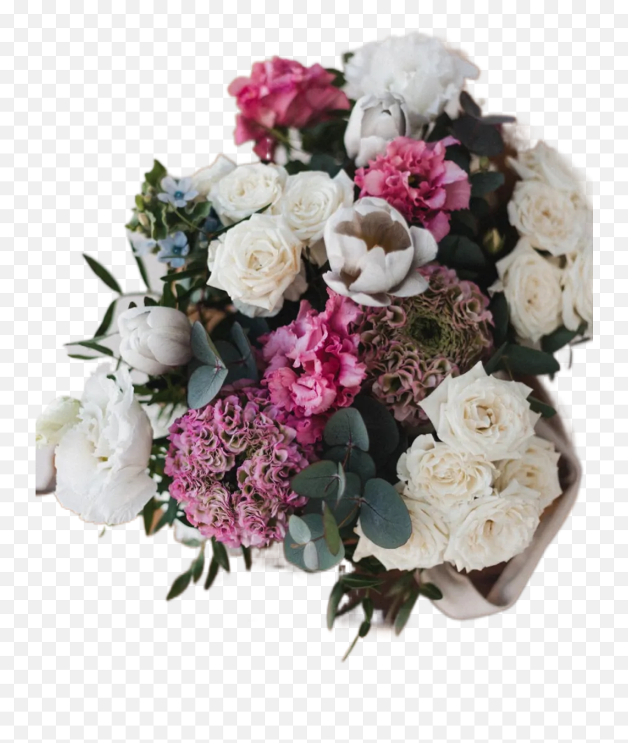 Pink And White Roses Bouquet Transparent Background Free Emoji,White Rose Transparent Background