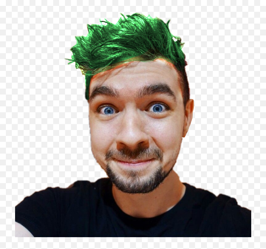 Download Jacksepticeye With Green Hair As Always - Jacksepticeye Green Hair Png Emoji,Jacksepticeye Logo