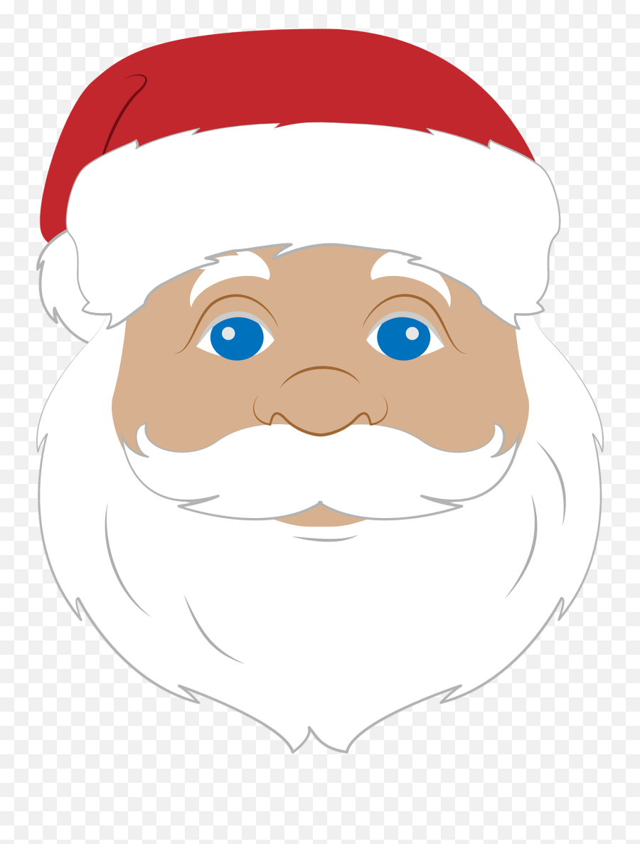 Santa Claus Face Clipart - Santa Claus Face Png Emoji,Santa Face Clipart