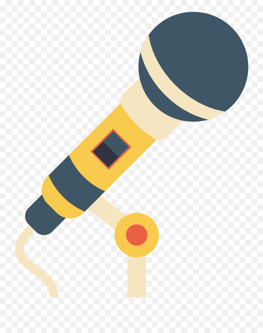 Microphone Cartoon - Cartoon Microphone Vector Png Emoji,Microfono Png