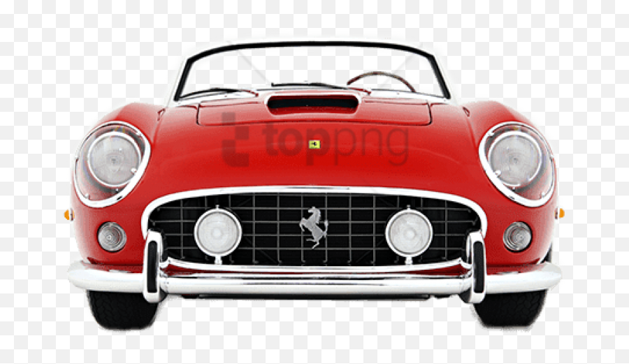 Oldtimer Ferrari Transparent Png - Stickpng Vintage Car Png Front Emoji,Classic Car Png
