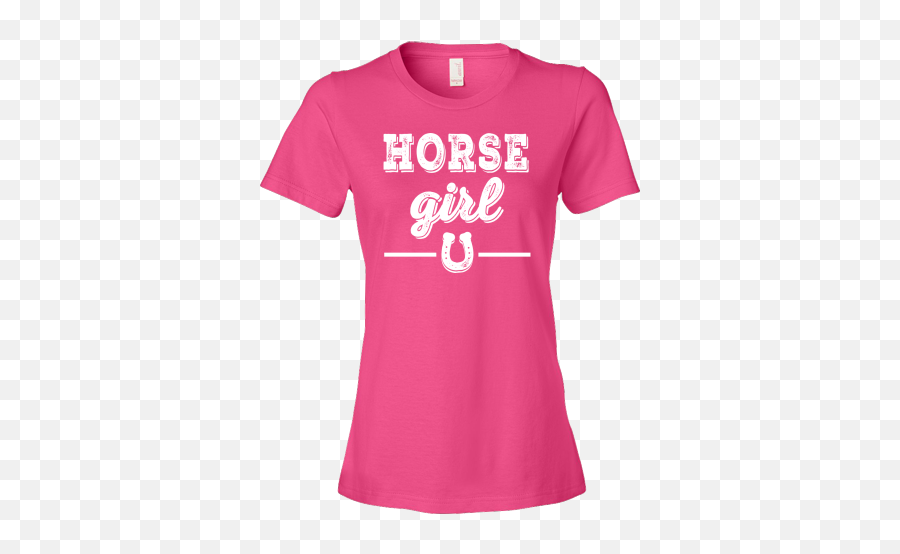Cute Horse Girl Womens Fashion T - Short Sleeve Emoji,Horseshoe Logo