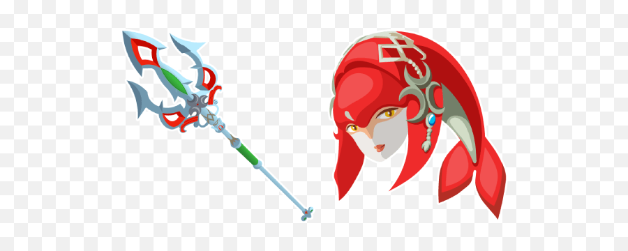 Zelda Mipha Transparent Background Png Mart - Zora Trident Fan Art Emoji,Zelda Transparent