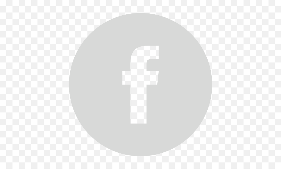 Gray Circle Facebook Icon - Circle Facebook Logo White Png Emoji,Facebook Icon Png