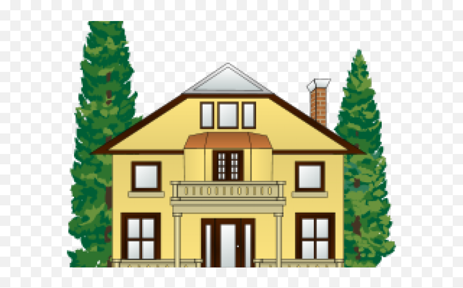 Download Hd House With Trees Clipart Transparent Png Image - House With Trees Png Emoji,Trees Clipart