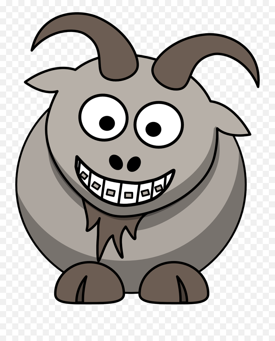 Goat Horns Animal - Goat Clker Emoji,Braces Clipart