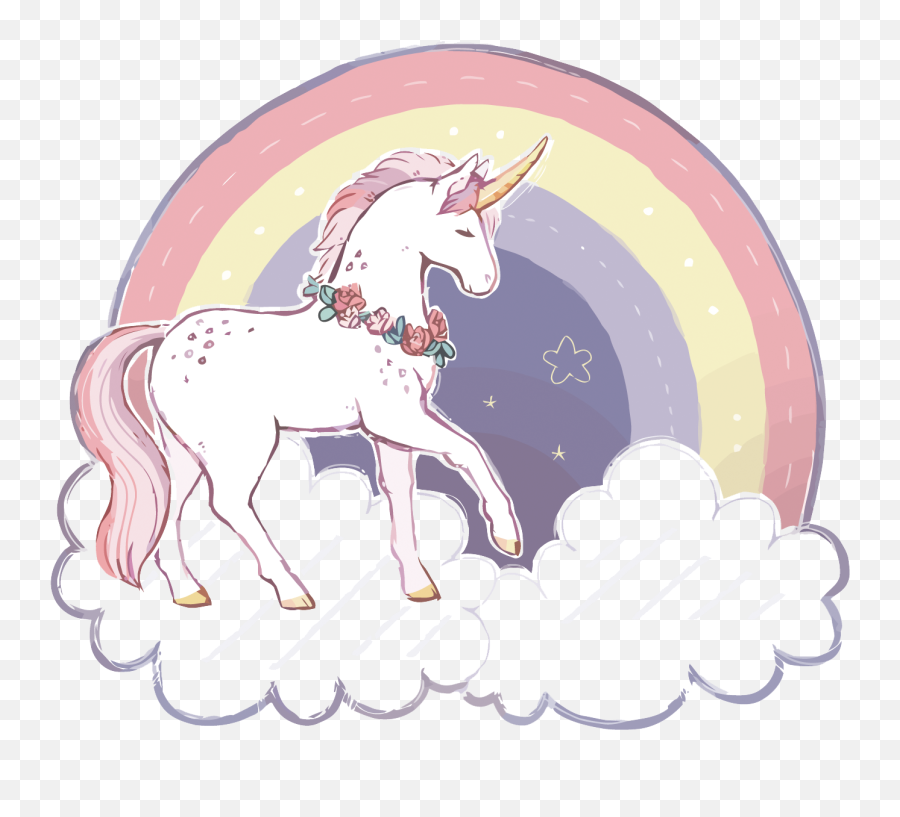 Download Rainbow Vector Unicorn Free Png Hq Clipart Png Free - Vector Unicorn Png Emoji,Unicorns Clipart