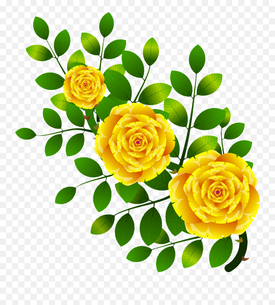 Yellow Rose Clipart - Yellow Green Flower Png Emoji,Rose Clipart