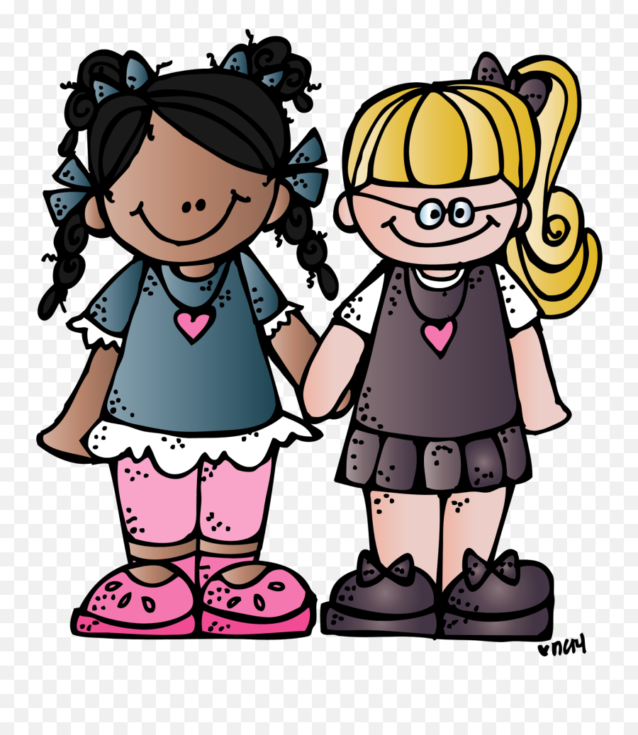 Friends Clipart High School Student - Melonheads Cute Kids Clipart Emoji,Friends Clipart