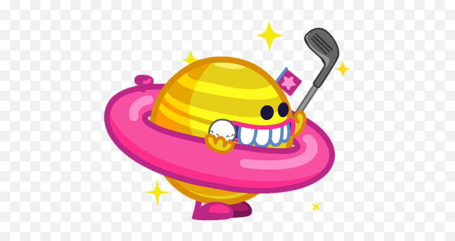 Major Moony The Cosmic Loony Holding A Golf Ball Transparent Emoji,Golf Ball Transparent Background