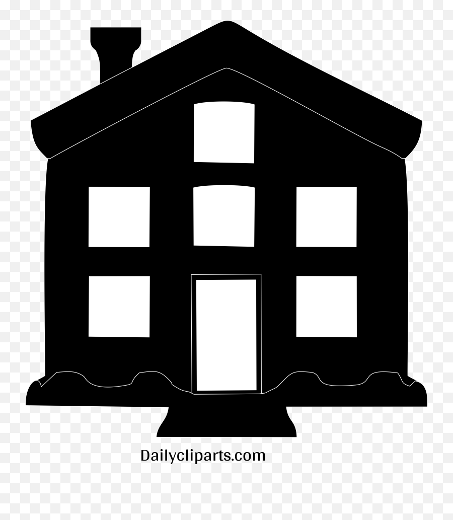 House Home Black White Icon Image - Black And White House Clip Arts Emoji,House Clipart Black And White