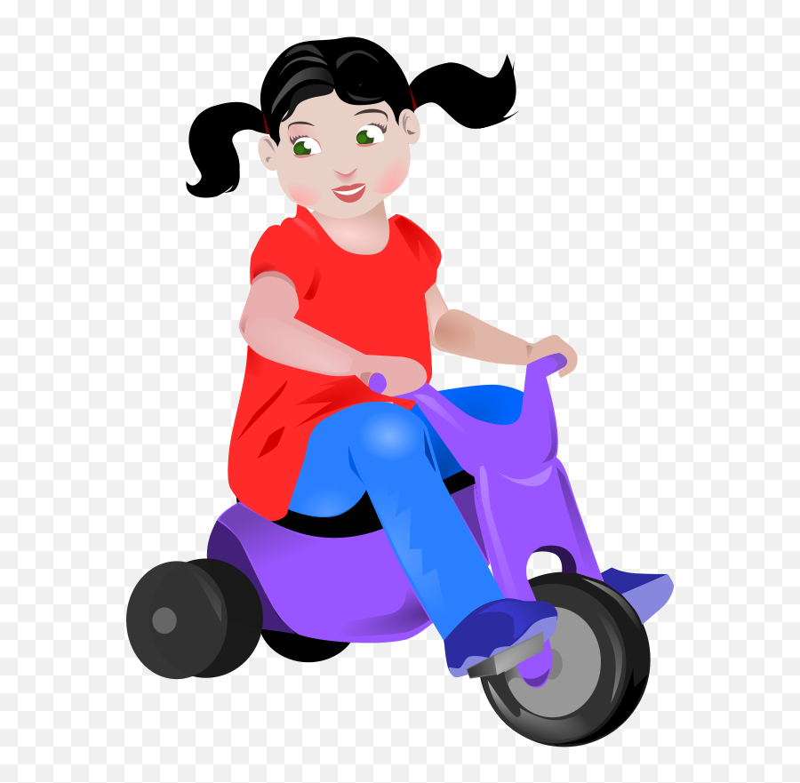 Free Clipart Toddler On Trike Wildchief Emoji,Ride Bike Clipart