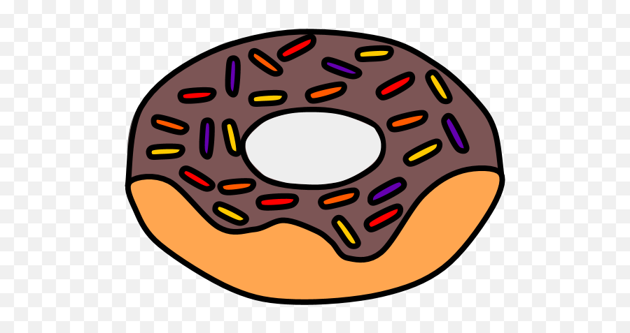 Download Donut Chocolate Frosting Rainbow Sprinkles Emoji,Sprinkles Border Clipart
