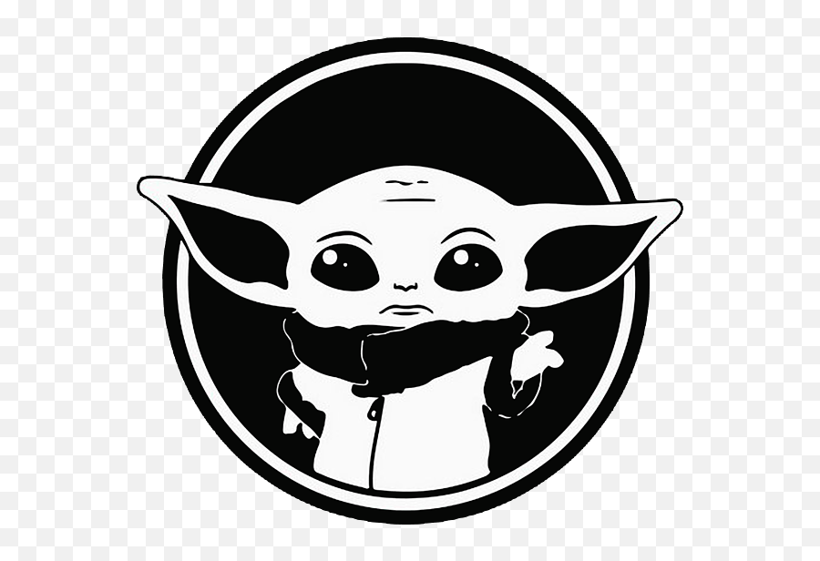 Baby Yoda Black And White Duvet Cover Emoji,Yoda Transparent Background