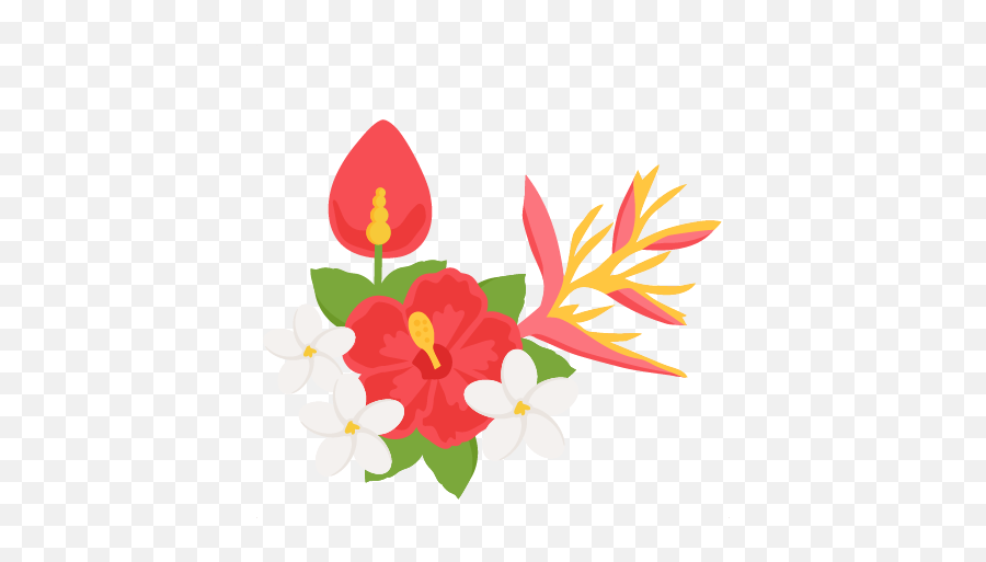 Hawaiian Flower Silhouette - Clipart Best Clipart Best Emoji,Hawaiian Flowers Clipart