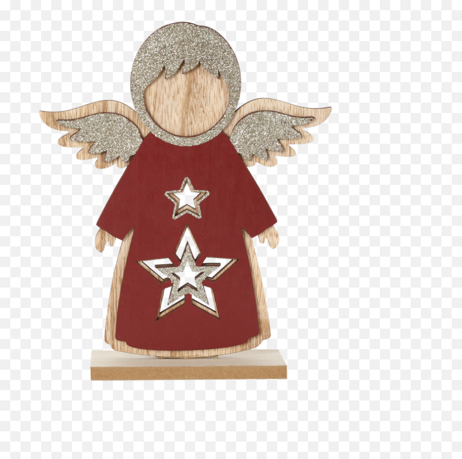 Christmas Wooden Table Ornament Xmas Angle Decoration With Emoji,Gold Glitter Star Png