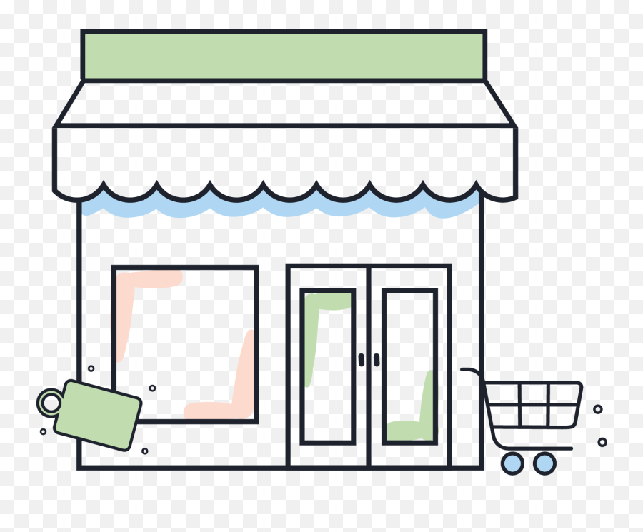 Illustration Of A Retail Store Clipart - Retail Stores Cartoon Free Emoji,Store Clipart