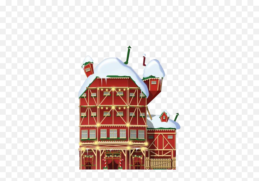 Download House Clipart Santas - Santa House Png Emoji,House Png
