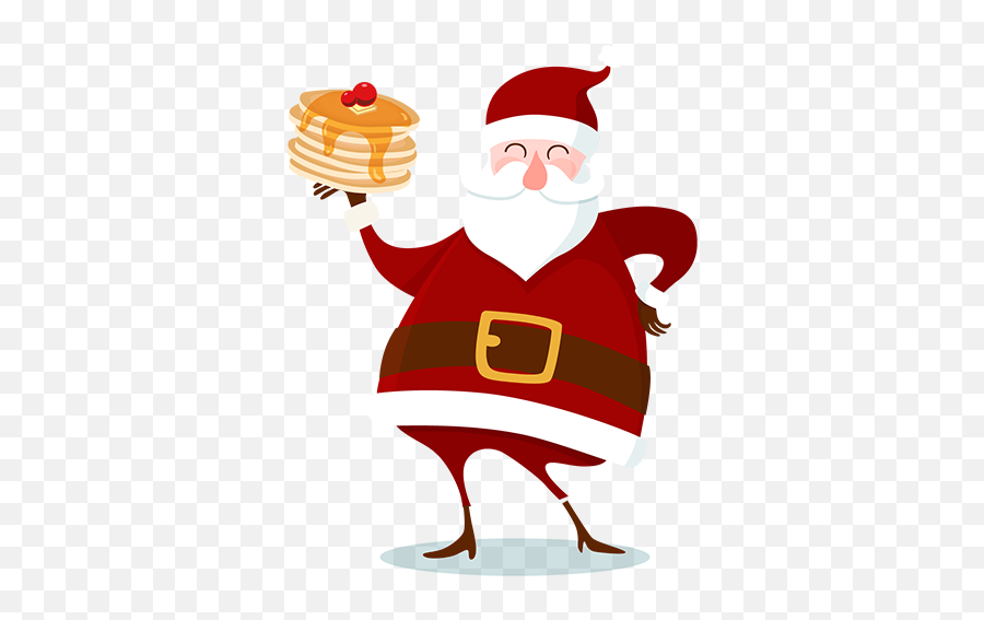 Pancakes With Santa Special Events - Clipart Santa With Pancakes Emoji,Pancakes Clipart