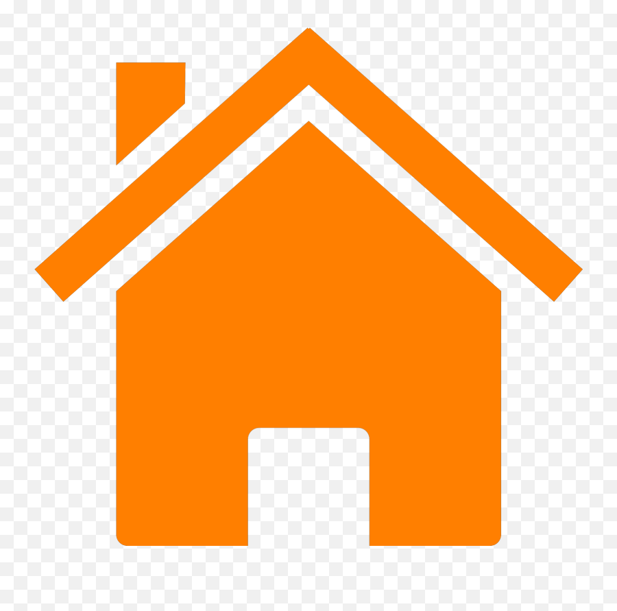 Home Icon Png Orange Transparent Png - Orange House Clipart Emoji,House Clipart