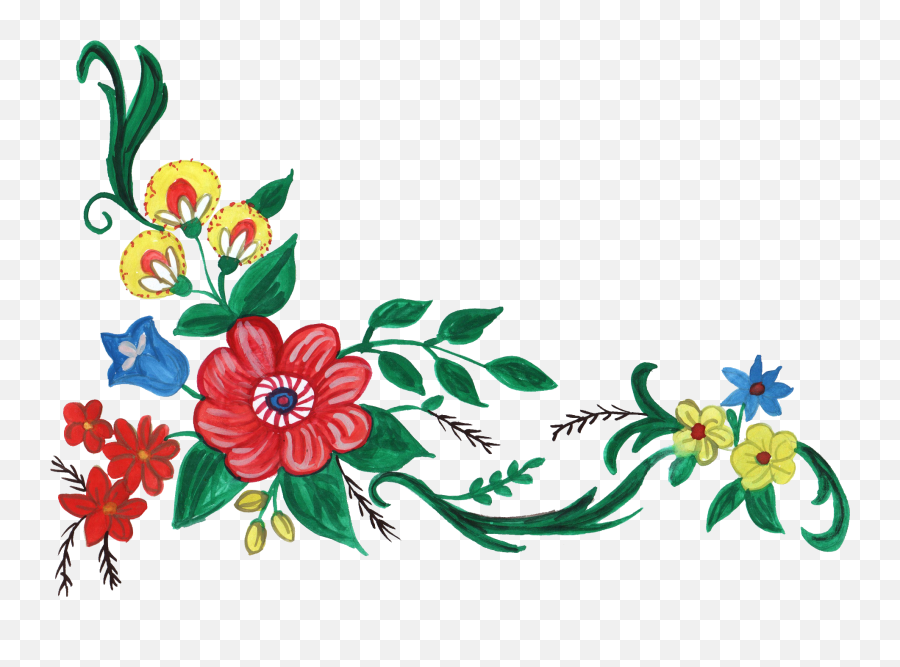 Flower Watercolor Png Pictures Free Download - Free Flower Paper Corner Design Emoji,Watercolor Flowers Transparent Background