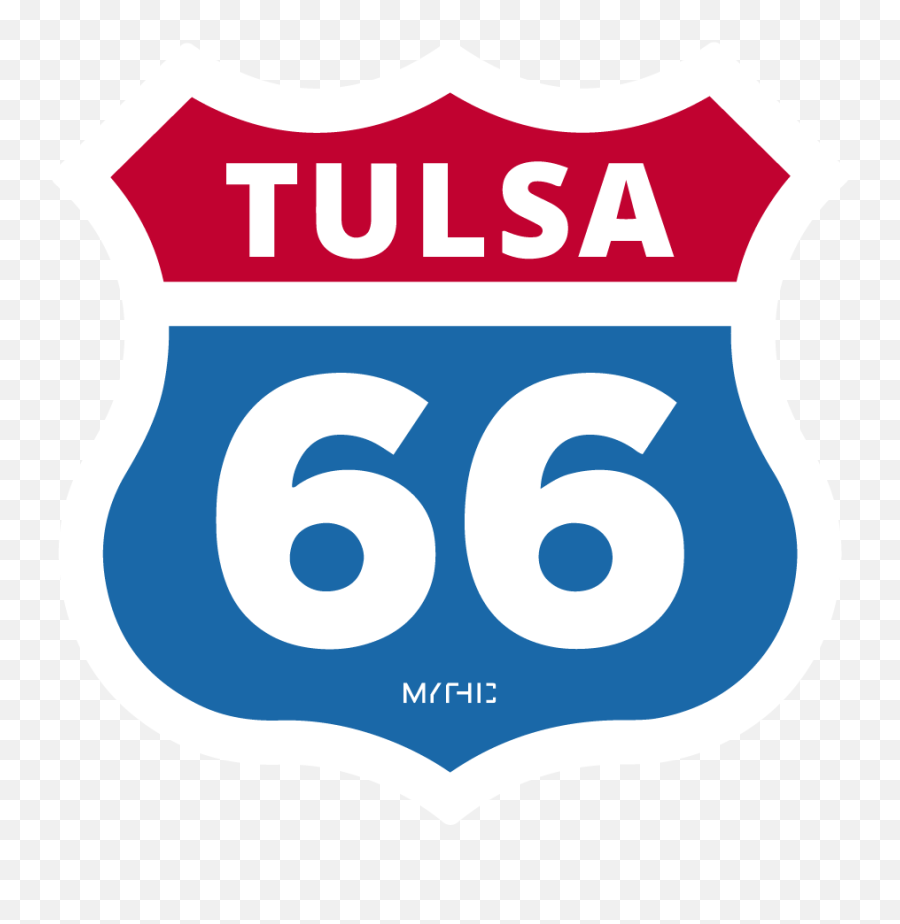 Sticker - Route 66 Tulsa Logo Emoji,Route 66 Logo
